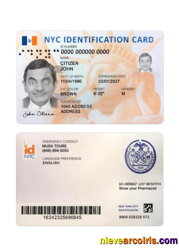 USA New York new ID card